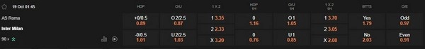 prediction AS Roma vs Inter Milan 19102025